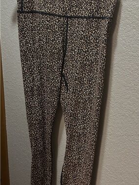 Varley Leopard Print Leggings in Brown and Black